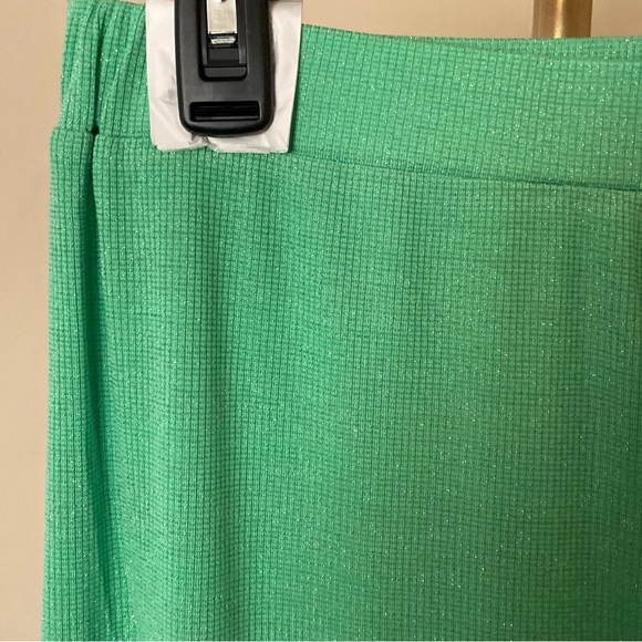 Peach Netta Shimmer High Waist Wide Leg Pants Women’s Size Medium- Green - Picture 5 of 10